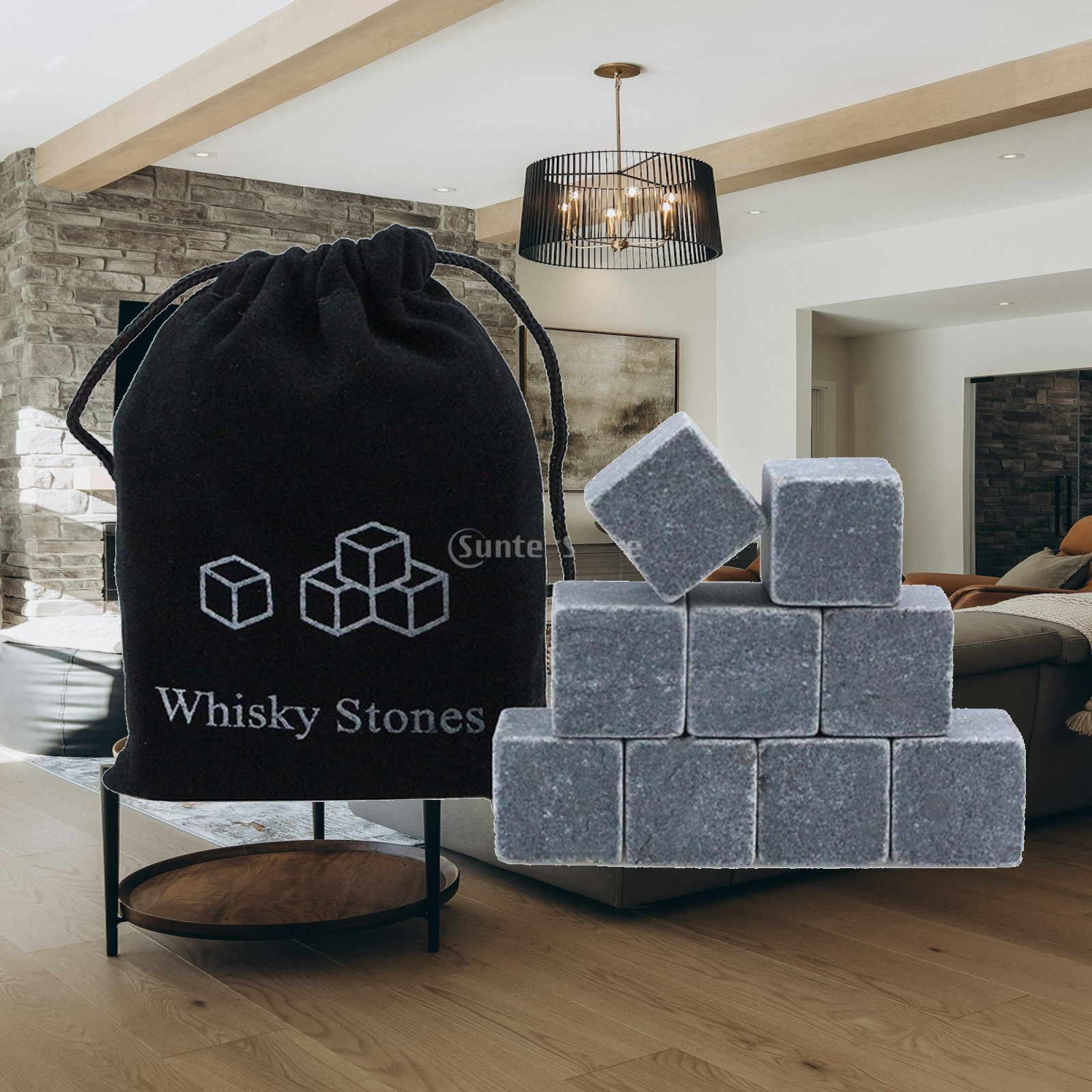 Whiskey Stone Set - 9 adet viski taşları yeniden kullanılabilir