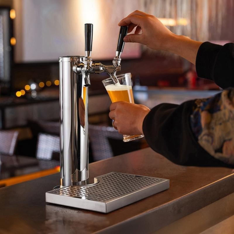 Beer Wine Kit - Kegeratör Kule Kiti, Çift Musluklu Bira