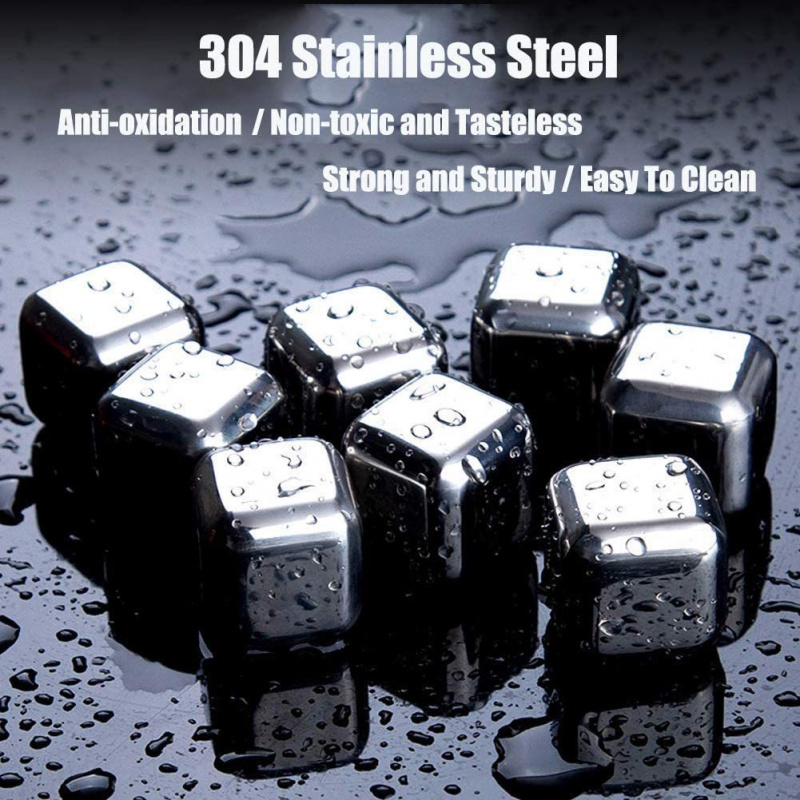 Whiskey Stone Set - 304 Paslanmaz Çelik Hızlı Dondurulmuş Buz