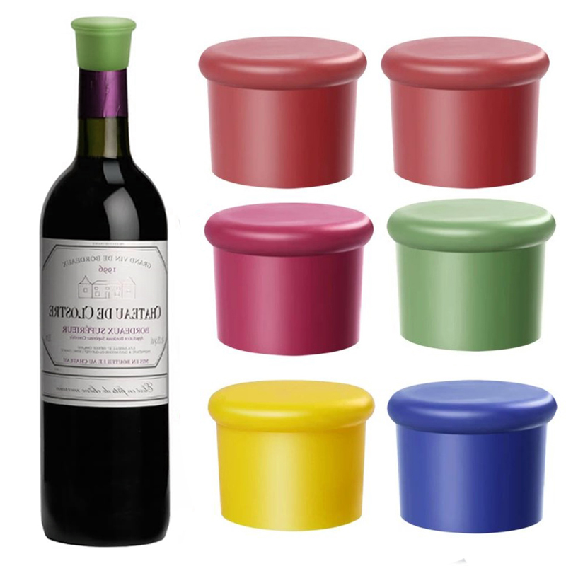 Wine Beer Champagne - 1/5 adet şarap tıpaları yeniden kullanılabilir