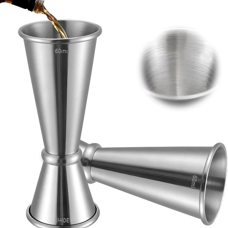 Spirit Measure Jigger - Paslanmaz Çelik 30/60ml Kokteyl Şarap Shaker