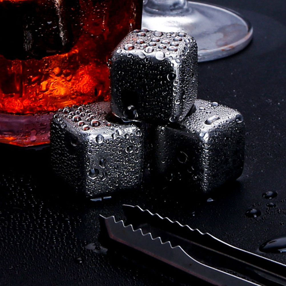 Whiskey Stone Set - 2 takım paslanmaz çelik buz küpleri
