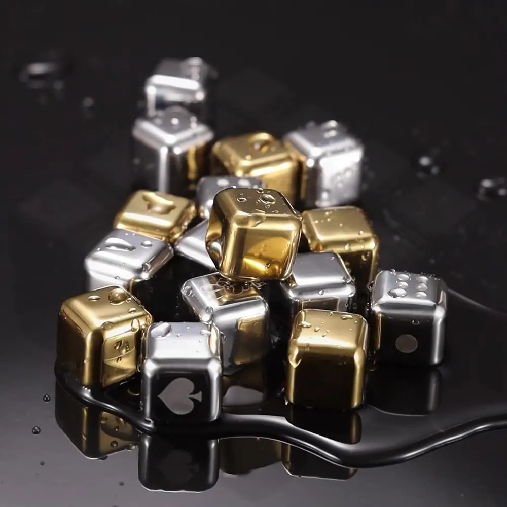 Altın ve Gümüş Metal Soğutma K - Whiskey Stone Set incelemesi ve fiyatı