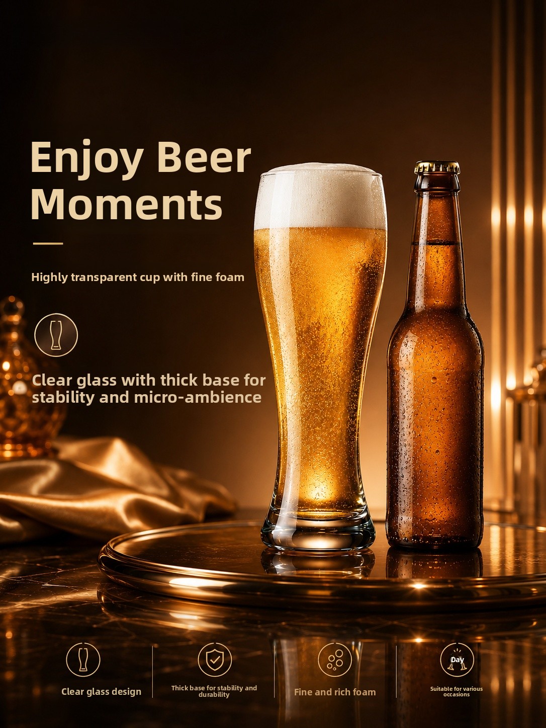 Büyük Kapasiteli Bira Bardağı  - Craft Beer & Wine U- incelemesi ve fiyatı